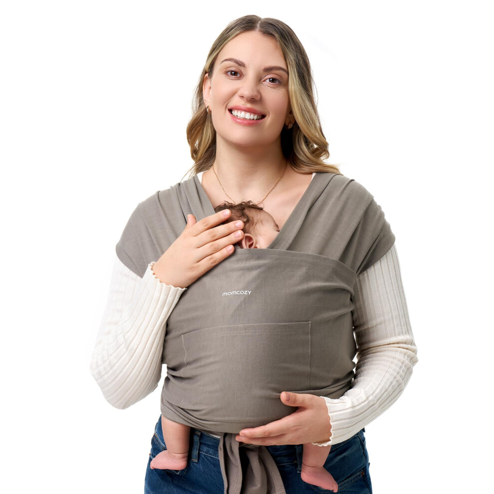 Baby Wrap Carrier - Easy To Wear Infant Carrier Slings, Lightweight Hands Free Baby Sling Momcozy
