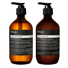 Aesop Volumising Shampoo and Classic Conditioner Set | Peppermint Leaf + Rosemary Leaf + Bergamot | Volume and Hydration for Thin to Fine Hair | Parab