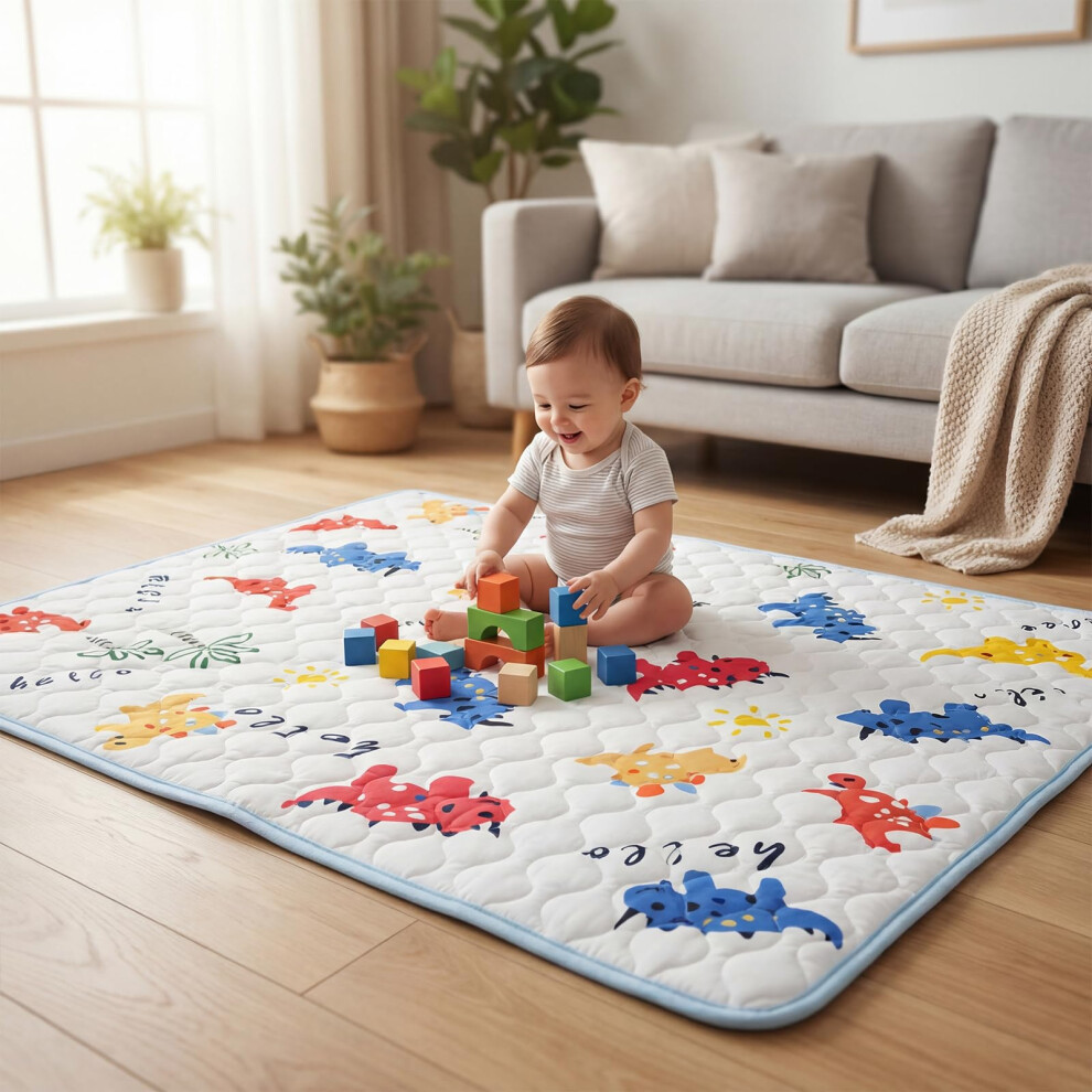 Baby Play Mat,180X200cm Baby Mat For Floor & Playpen,Premium Thicker Foam Crawling Mat,Non-Slip Playmats For Kids And Toddlers Liweght