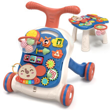 QDRAGON 3 in 1 Baby Walkers for Boys, Baby Push Walker and Activity Center, Sit to Stand Walker Toy