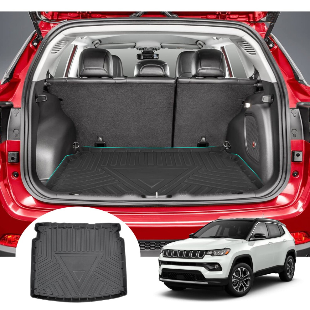 Gafat J Eep Compass Ii Mp 4Xe Hybrid Facelift 2017-2024 2025 Boot Mat, Compass 2023 Boot Liner, High Edge Original Tpe 3D Scanner 5051226482229