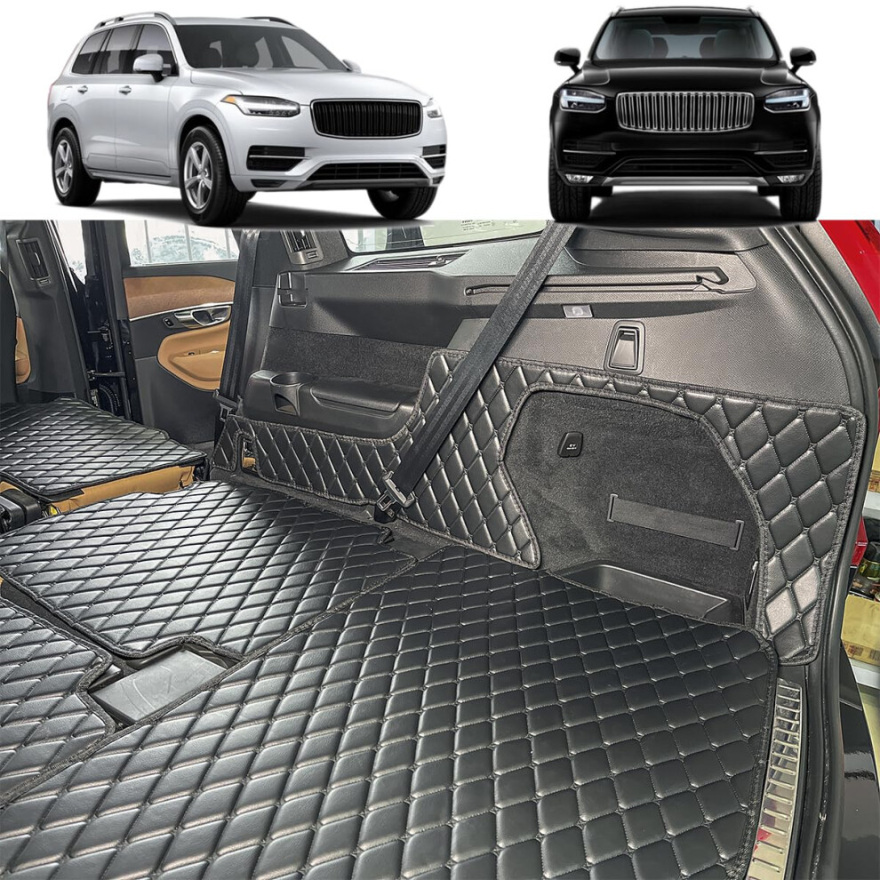 7Deekei Boot Liner Compatible With 2015-2024 Volvo Xc90 [Fits 7 Seats Model With 3Rd Row Folded] Boot Mats 5051226483974