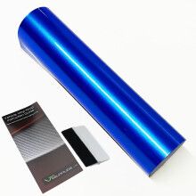 Candy Metallic Car Vinyl Wrap Film [Self Adhesive Air Release Film] with Squeegee Tool - Outdoor Rated for Car Automotive Use (Orange, 30 x 152cm)
