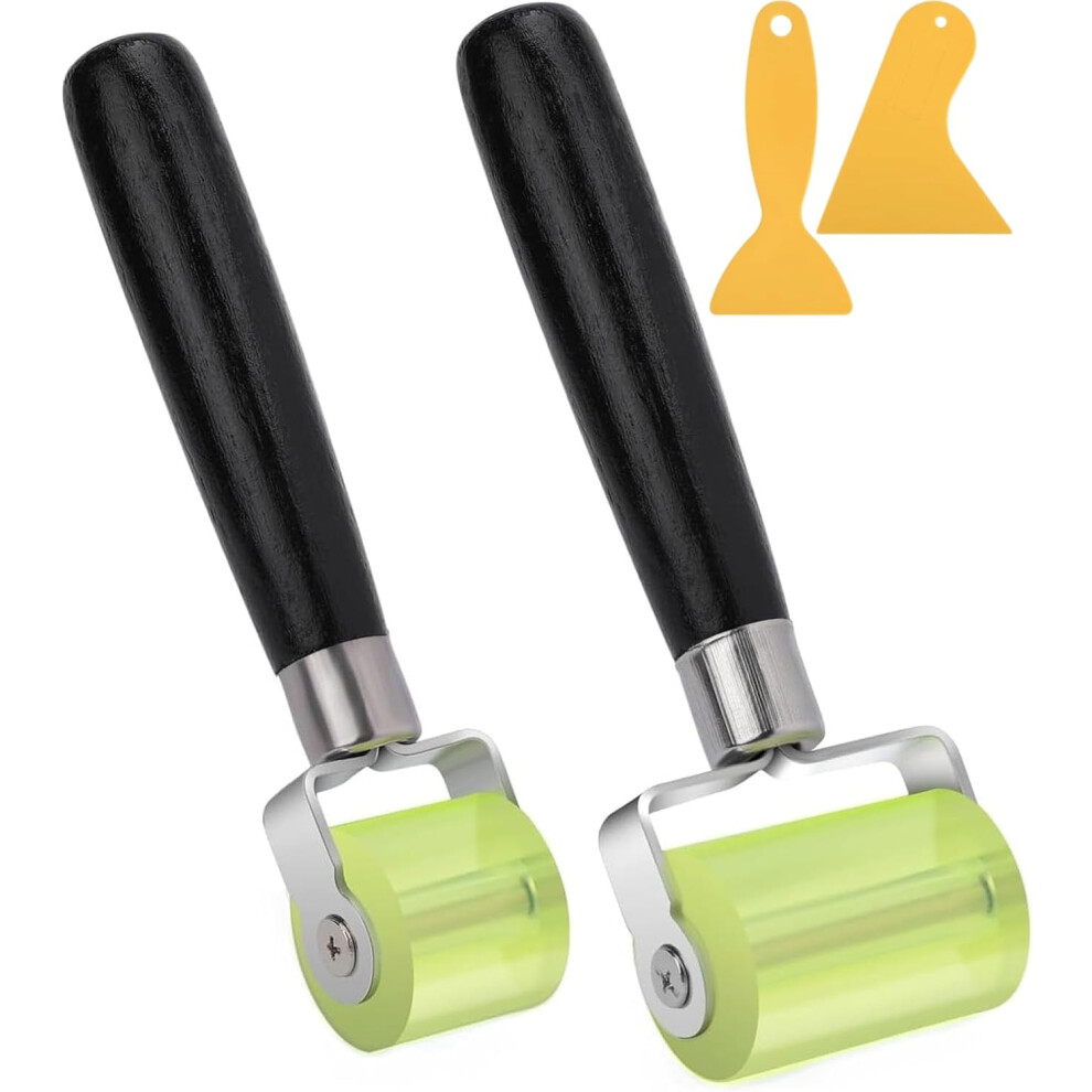 Zhenghebuy Silicone Seam Roller,2 Pieces Professional Sound Deadening Roller With Bearing,Soundproof Roller Car,Pressure Roller For Wallpaper,Heat 5051226452772