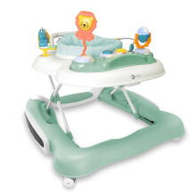 MyChild Little Explorer Activity Walker, Sage Green - Activity Center Baby Walker - Easy fold Frame for Storage