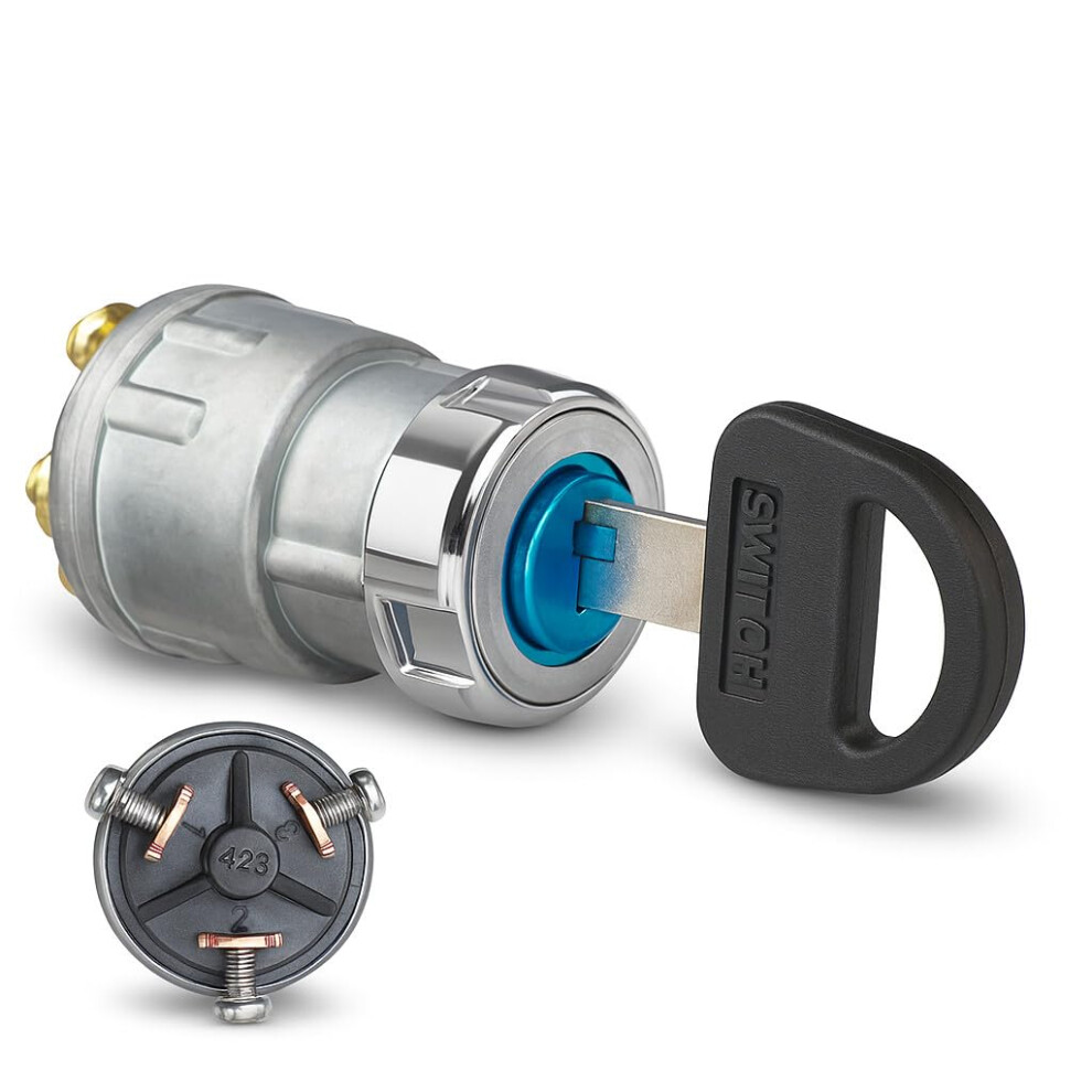 Mgi Speedware 3-Wire Universal Ignition Key Switch For Cars, Buggies, Mowers And Go Karts, Off/On/(Start) 5051226496080