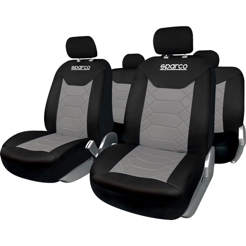 Sparco Spc1016gr Universal Seat Covers, / Black/Grey 5051226485022