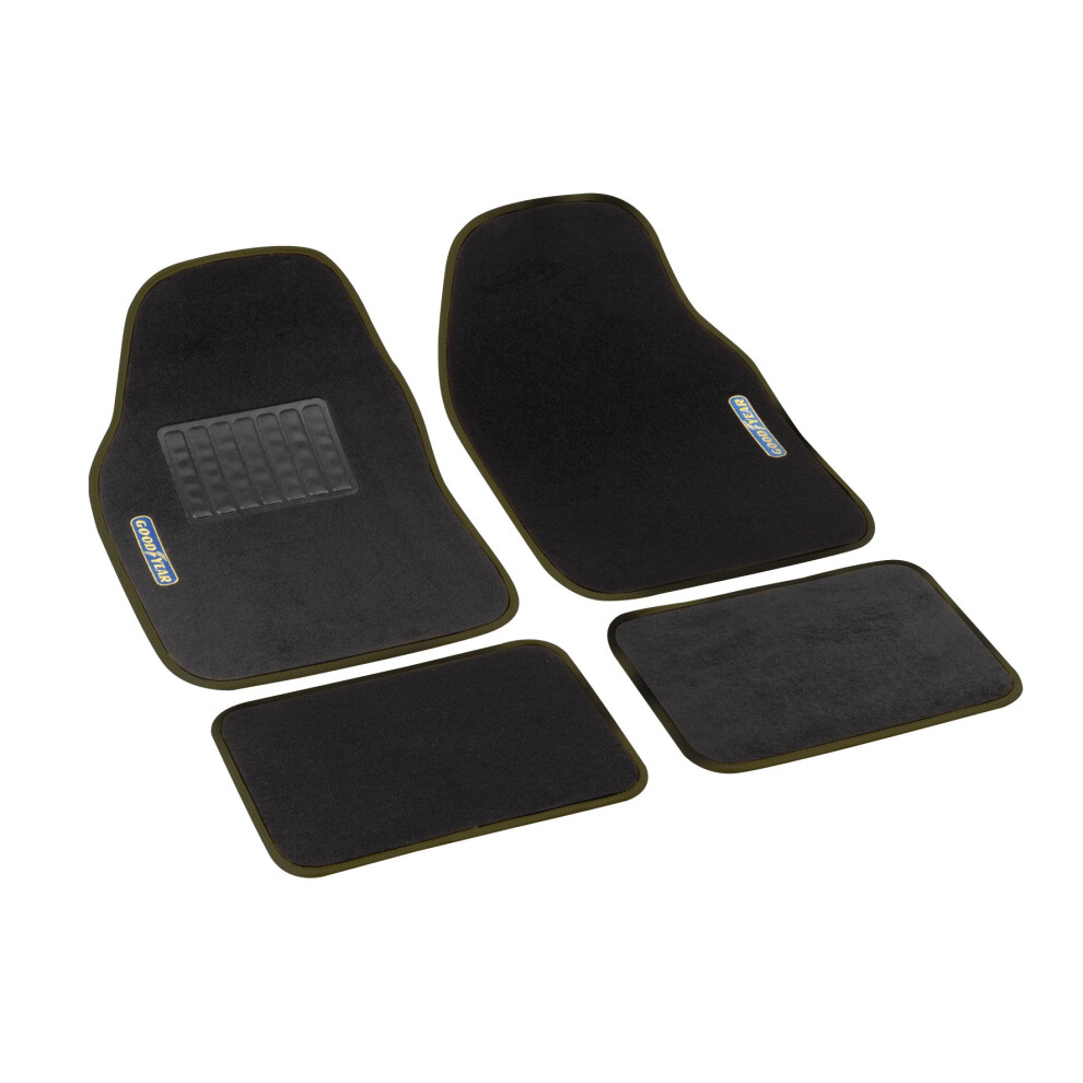 Goodyear 77130 77130 Universal Carpet Car Mat Set - 4 Pieces, Black 5051226482755