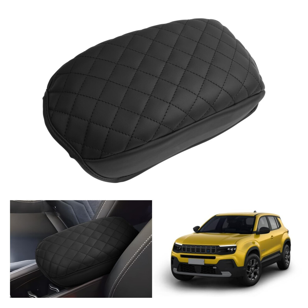 Gafat Compatible With Jeep Avenger 2023-2025 2026 Ev Hybrid Armrest Cover, Avenger 2025 Centre Console Armrest Protection Leather Padding 5051226492259
