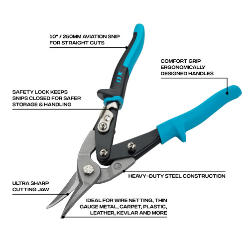 OX OX Trade Aviation Snips Straight Cut 1