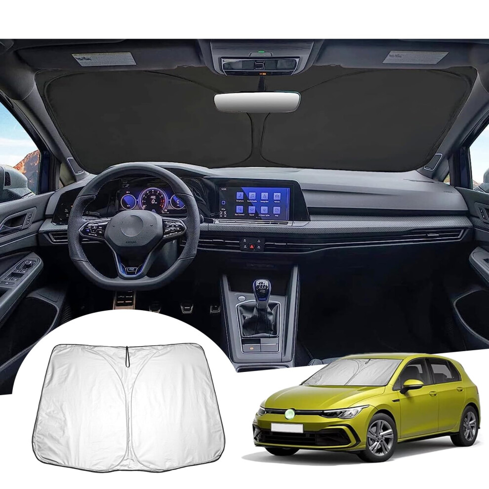 Gafat Compatible With Vw Golf 8.5 Golf 8 Mk8 Gti Gte Gtd R 2020-2025 2026 Sunshade Front Window, Golf 8 Sun Protection Interior, Parasol Sun Visor 5051226469442
