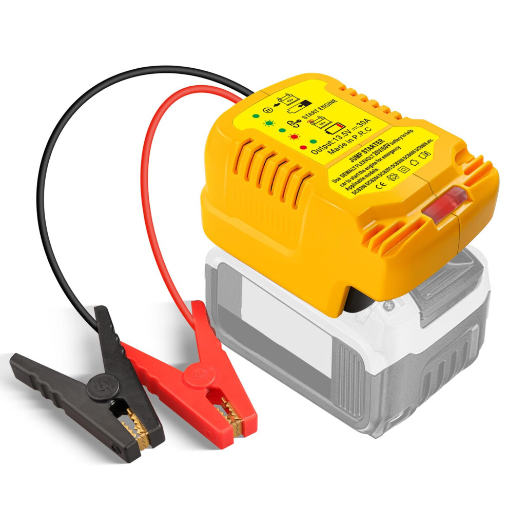 Btrui Car Jump Starter Adapter For Dewalt 18V Battery, 11Awg Cable Convert To Jumper Starter Automotive Booster, Jump Kit Cable For Car Battery 5051226471766