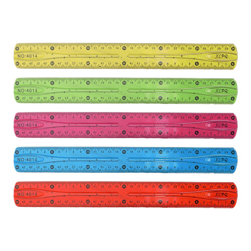 12" Flexibele plastic liniaal 30cm Metrisch/Imperiaal