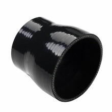 LUXERAD Black Silicone Reducer Straight Connector Hose, Length 3 inches (76 mm), Inner Diameter 75-80 mm