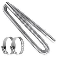 FYting Car Exhaust Hose, 120cm Diesel Heater Exhaust Pipe Stainless Steel Exhaust Pipe Gas Vent Hose Exhaust Hose for Car Heater Tank Cars Air Diesel