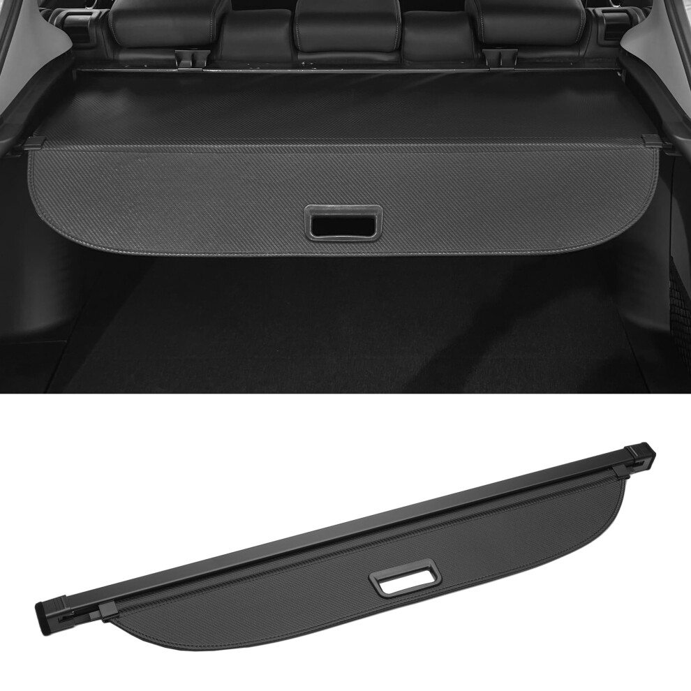 Motoforti Car Trunk Retractable Cargo Cover For Toyota Prius Base 2004-2009 Rear Trunk Parcel Shelf Luggage Security Shield Shade Cover Carbon Black 5051226469329