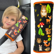 HECKBO Forest car seat Travel Pillow for Children Kids - Machine Washable - car Seatbelt Pillow Cover Pillows Protection car Pillow