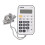 Calculatrice rechargeable rose à grand écran 8 chiffres 1