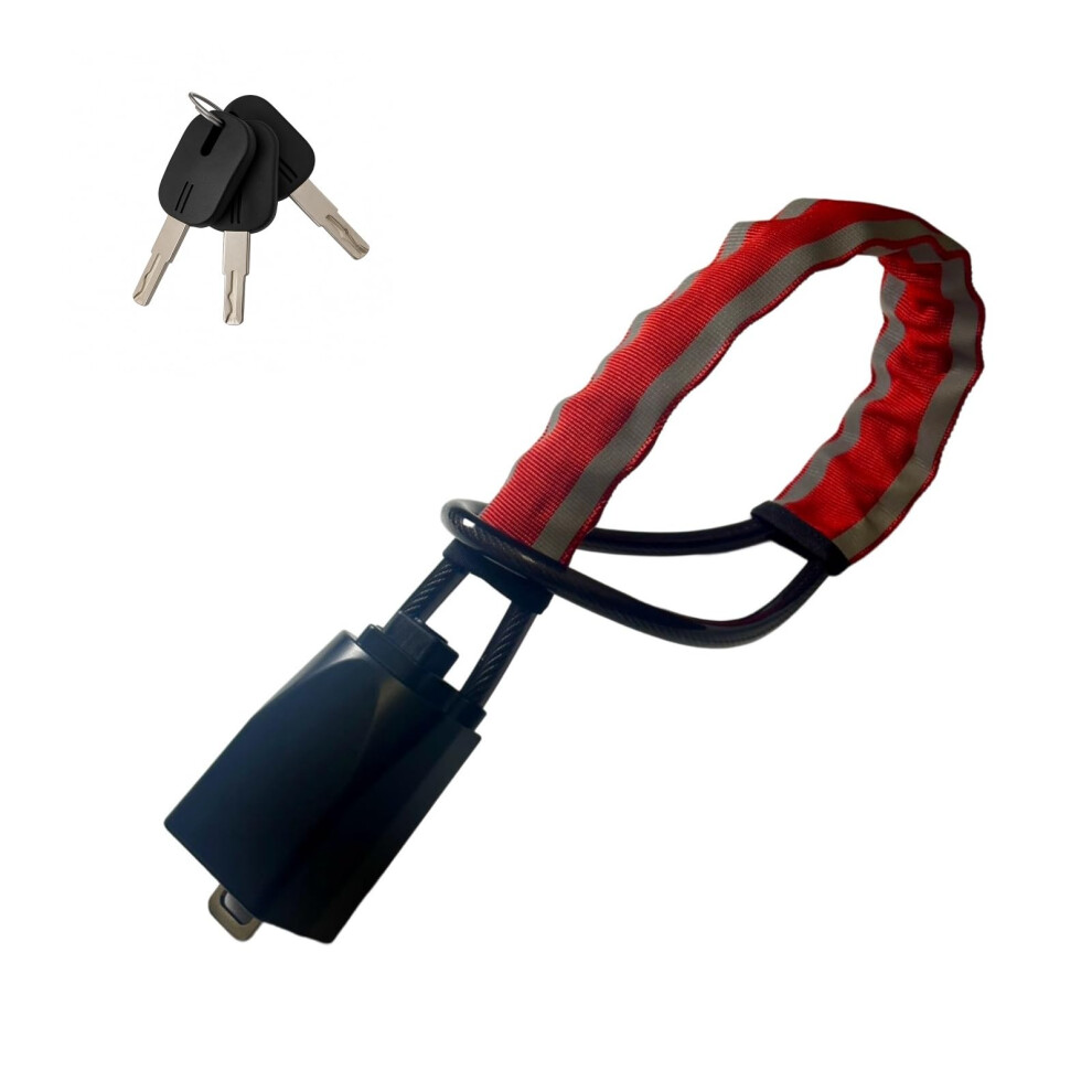 Reflective Stripe Titan Steering Wheel Lock, Seat Belt Lock, Car Anti-Theft Lock Device, Wheel Locks Suitable For Car, Suv, Pickup, Jeep 5051226472442