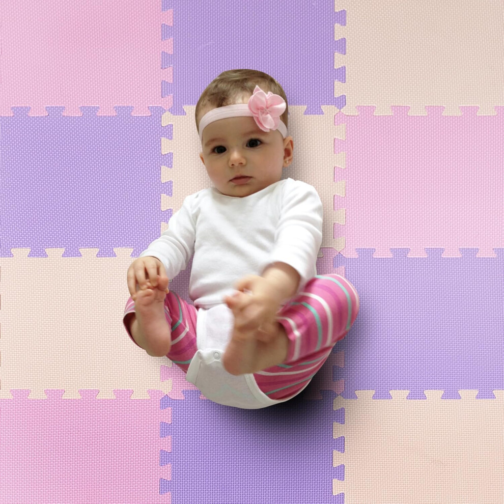 Foam Floor Tiles For Kids - Non-Toxic Comfortable Baby Play Mat And Interlocking Foam Tiles Miotetto