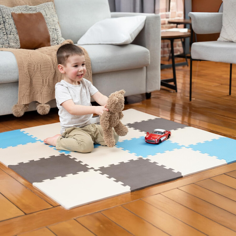 Foam Floor Tiles For Kids - Non-Toxic Comfortable Baby Play Mat And Interlocking Foam Tiles Miotetto