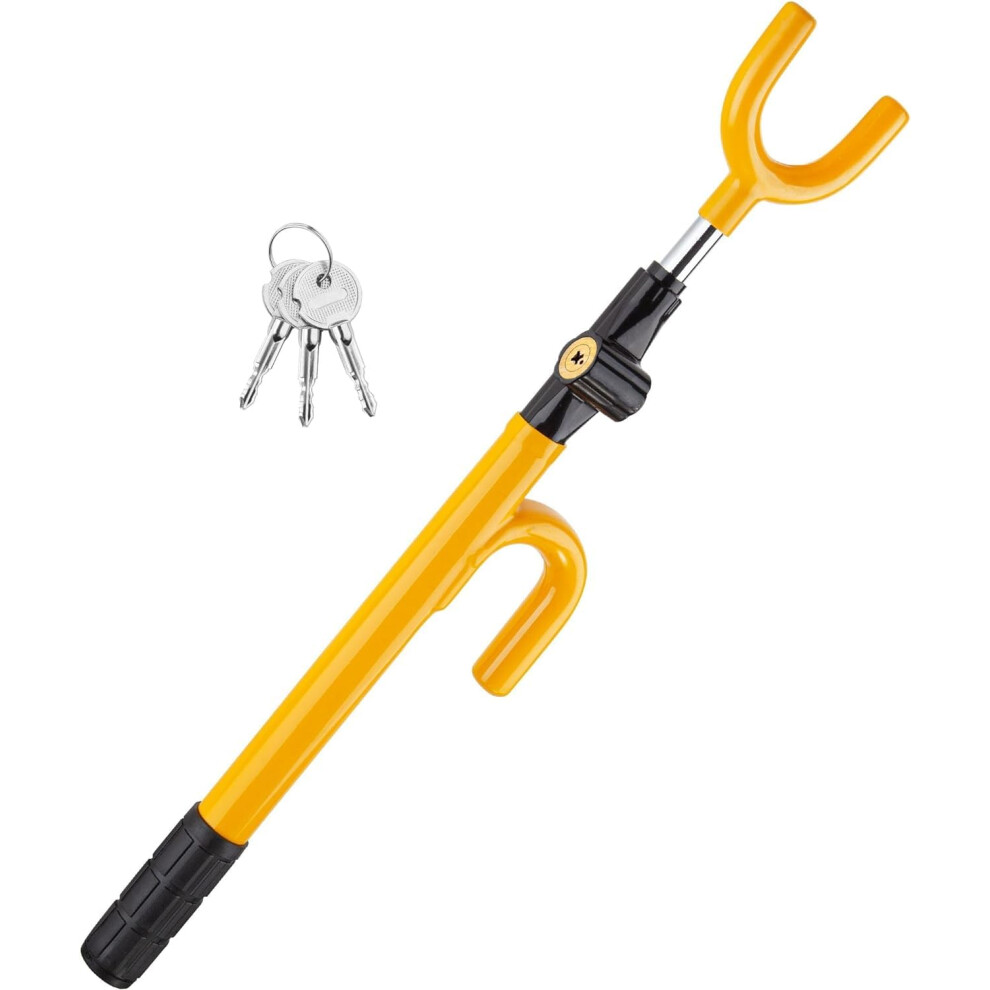 Cartman Vehicle Steering Wheel Lock Car Anti Theft Security Lock With Adjustable Length Fit For Cars Trucks Vans And Suvs 5051226472305