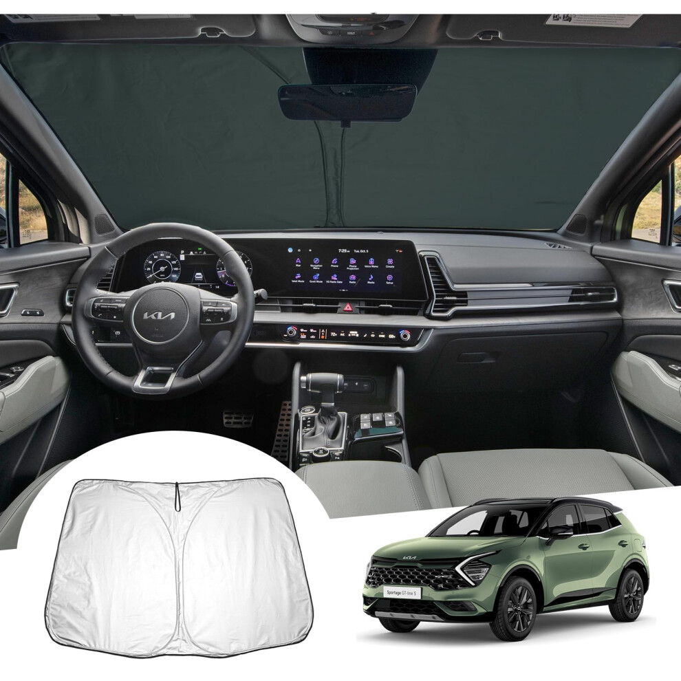 [Upgrade] Gafat Compatible With Kia Sportage 2025 2026-2021 Sunshade Front Window, Windscreen Sun Protection Interior, Parasol Sun Visor 5051226478628