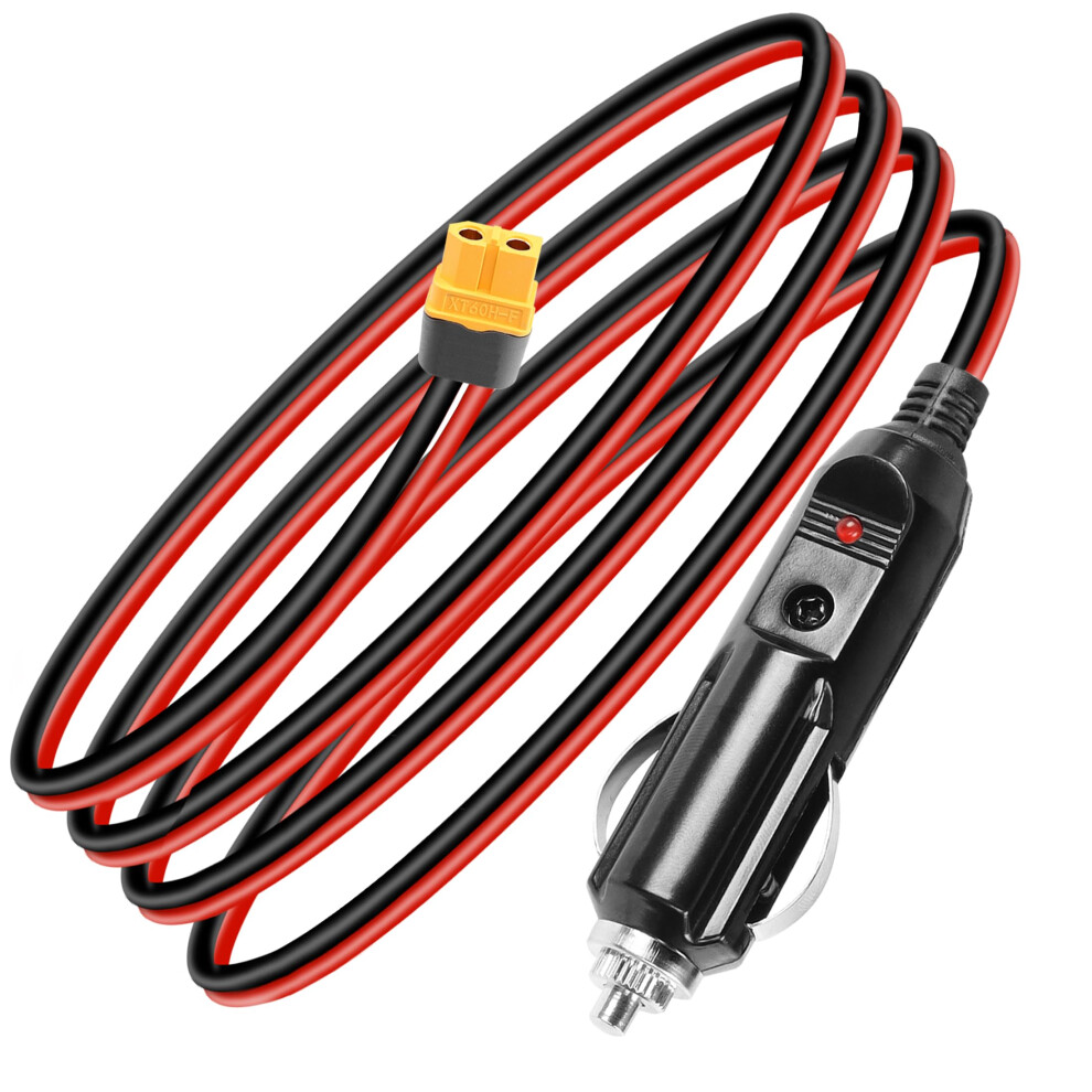 12/24V Cigarette Lighter To Xt60 Cable Yacsejao 14Awg 4.9Ft Xt60 Car Charger Connector For Cars/Trucks To Solar Generator 5051226493652