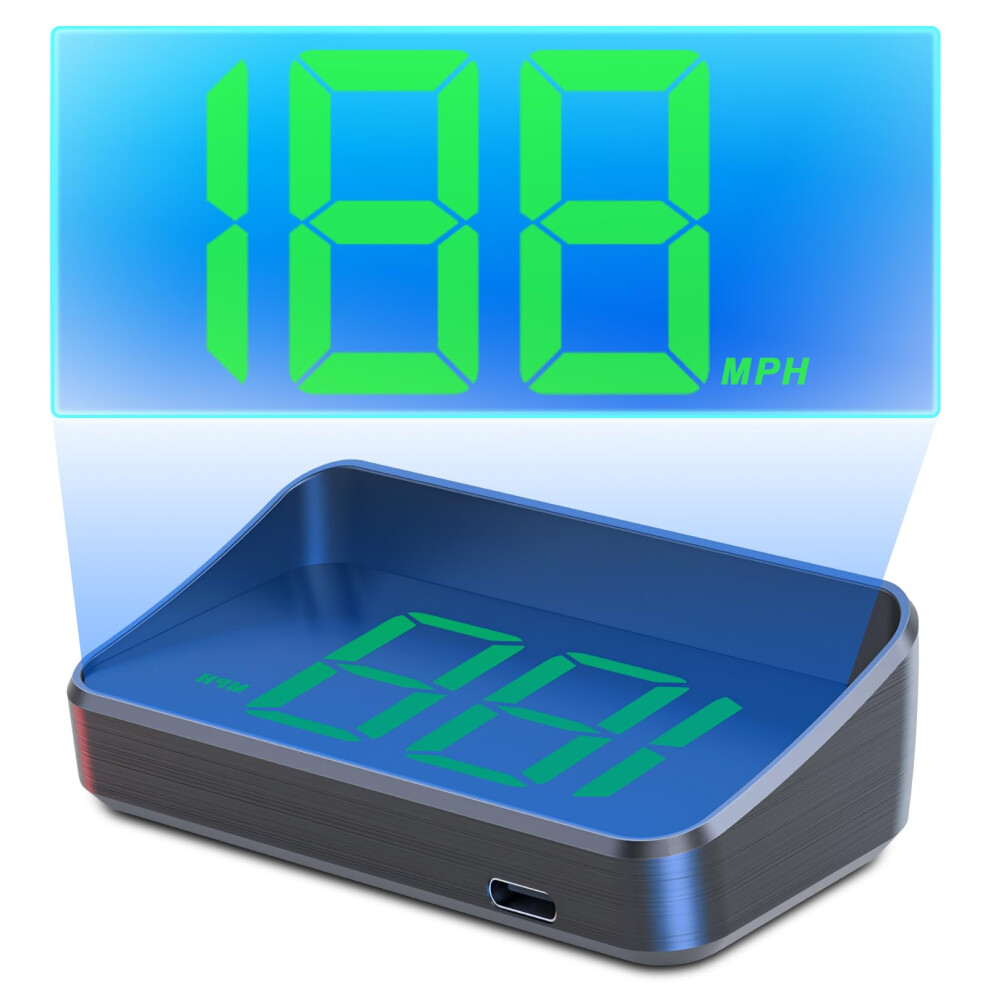 Wodhmiey Hud Speedometer Projector,Windshield Projector Speedometer Hud With Gps & Beidou, Auto Brightness Adjustment, 10Hz Refresh Rate 5051226494048