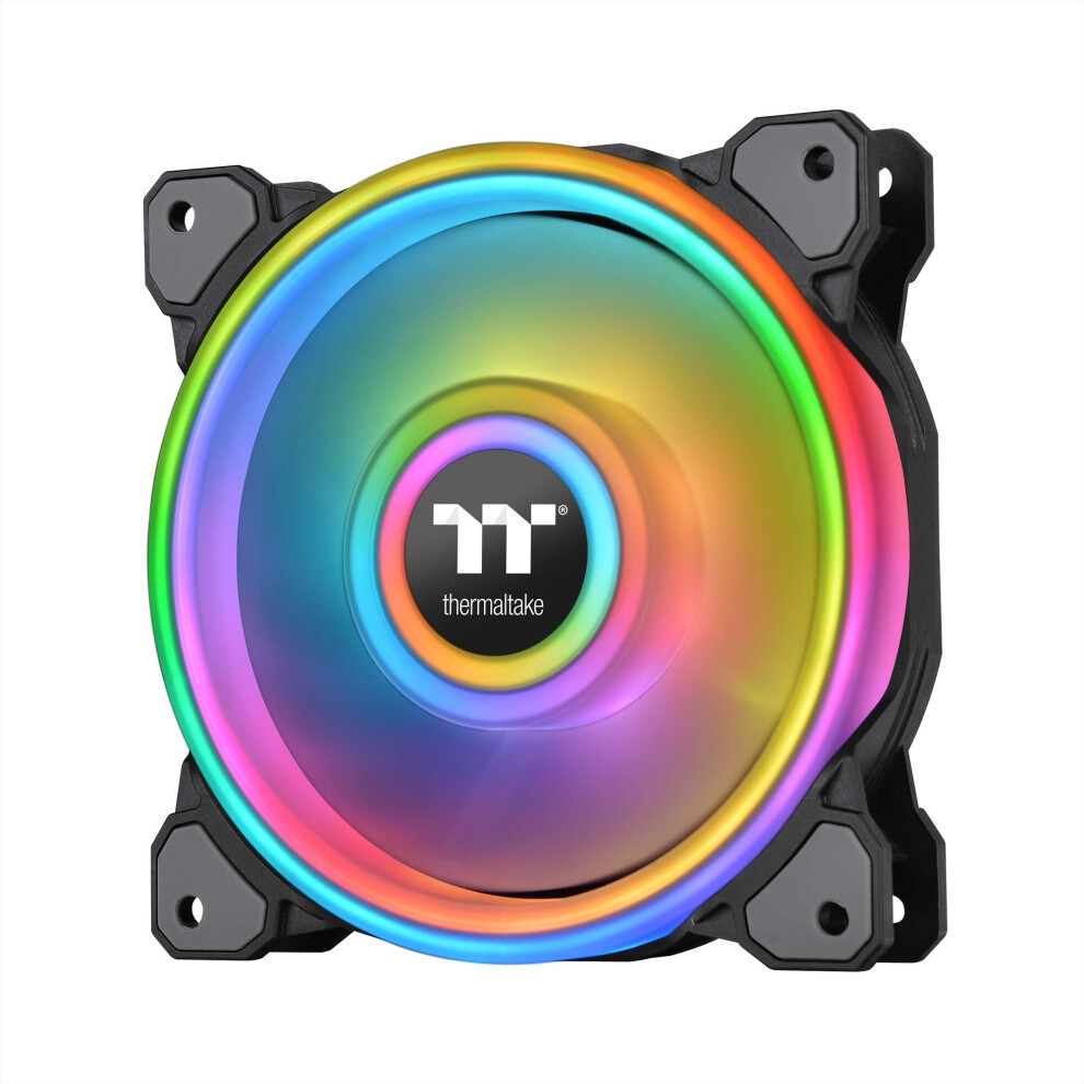 Thermaltake Riing Quad 120Mm 16.8 Million Rgb Color (Alexa, Razer Chroma) Software Enabled 4 Rings 54 Addressable Led 9 Blades Hydraulic Light 5051226494123