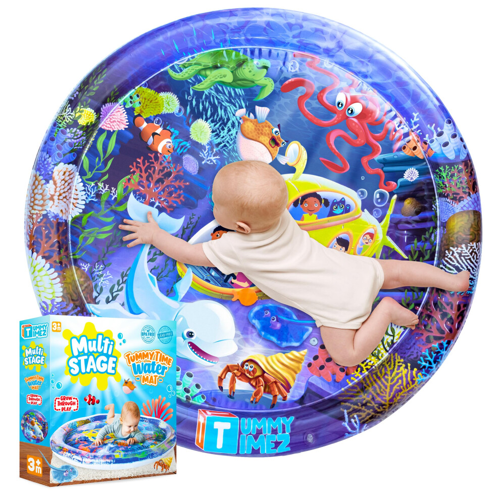 Baby Tummy Time Mat, Extra Large And Multi-Stage Water Play Mat Promoting Motor & Sensory Development Tt Tummytimez
