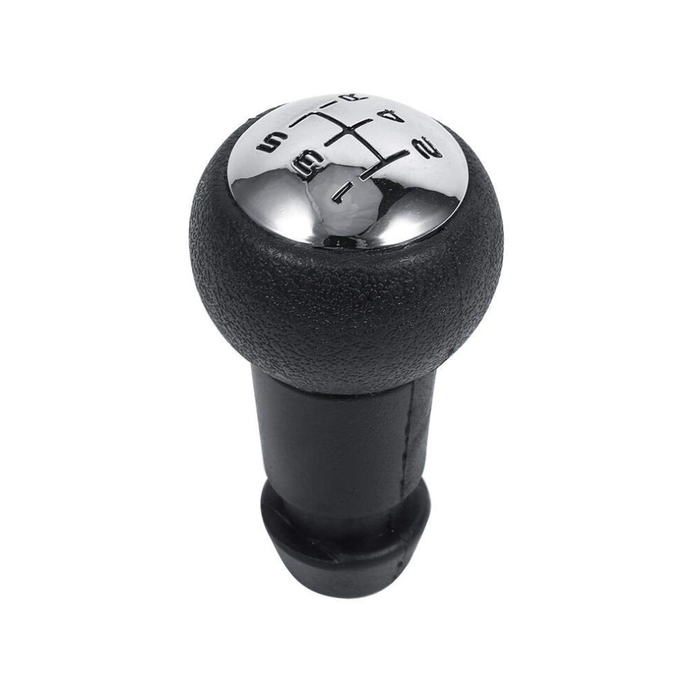Akozon 5 Speed Gear Shift Knob, Gear Stick Shift Knob Manual Universal For 307 Saxo Xantia C2 C3 Pluriel C3 C4 C4(B7) Ds4 Berlingo B6 Silver/Black 5051226500060