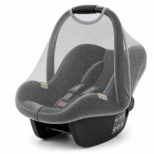 Universal Baby Car Seat Mosquito Net – Breathable Insect Bug Cover for 0+ Car Seats with Smart Handle Opening - Grey