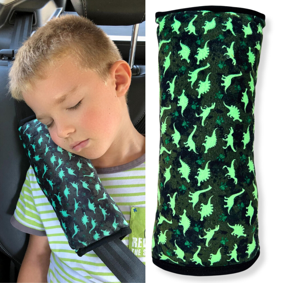 Heckbo Car Seat Travel Pillow For Children Kids - Machine Washable - Car Seatbelt Pillow Cover Pillows Protection Car Pillow, Vacation Harness Pads