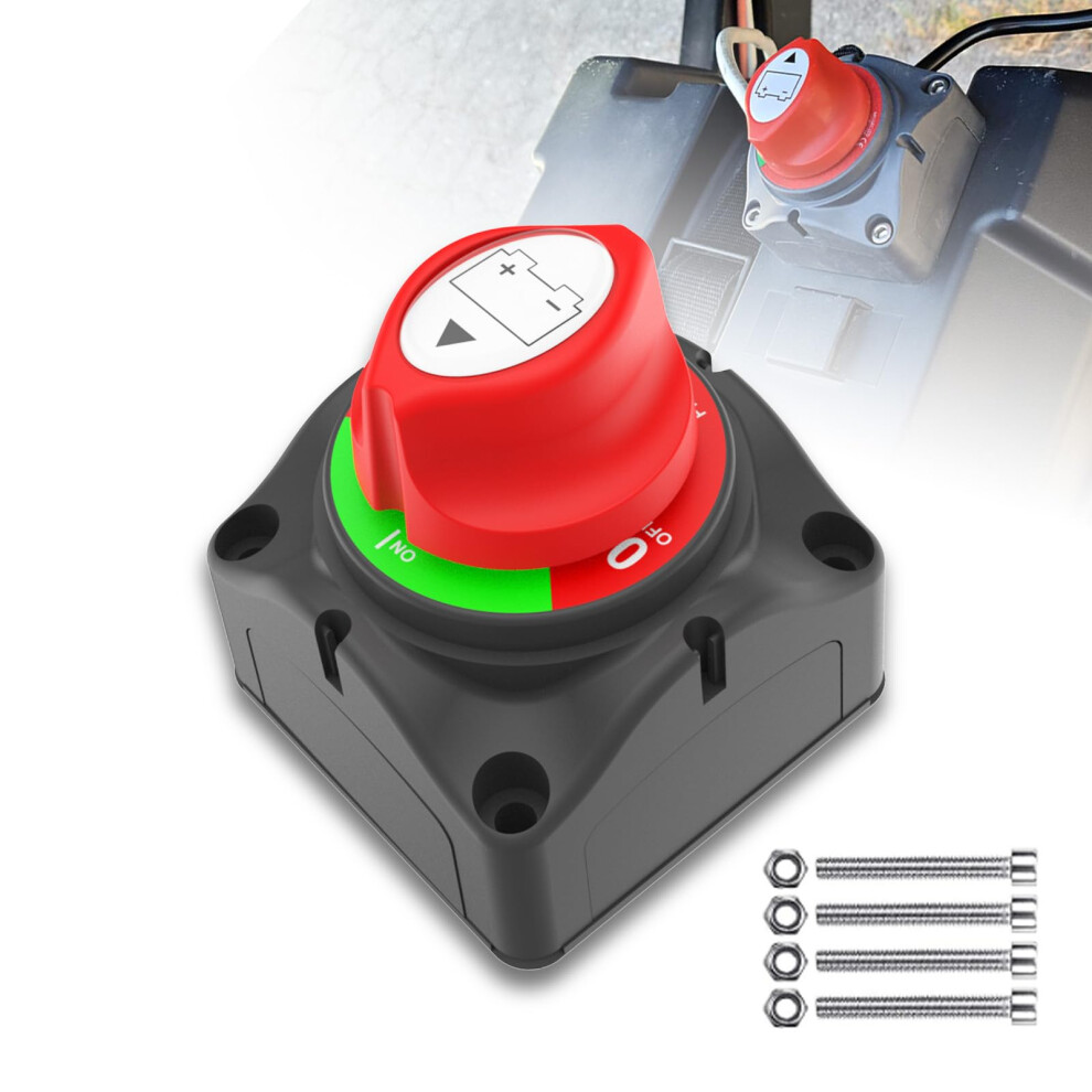 Battery Isolator Switch 12V 24V Battery Disconnect Isolation Switch For Car, Boat, Camper, Campervan, Vehicle, Marine 5051226495519