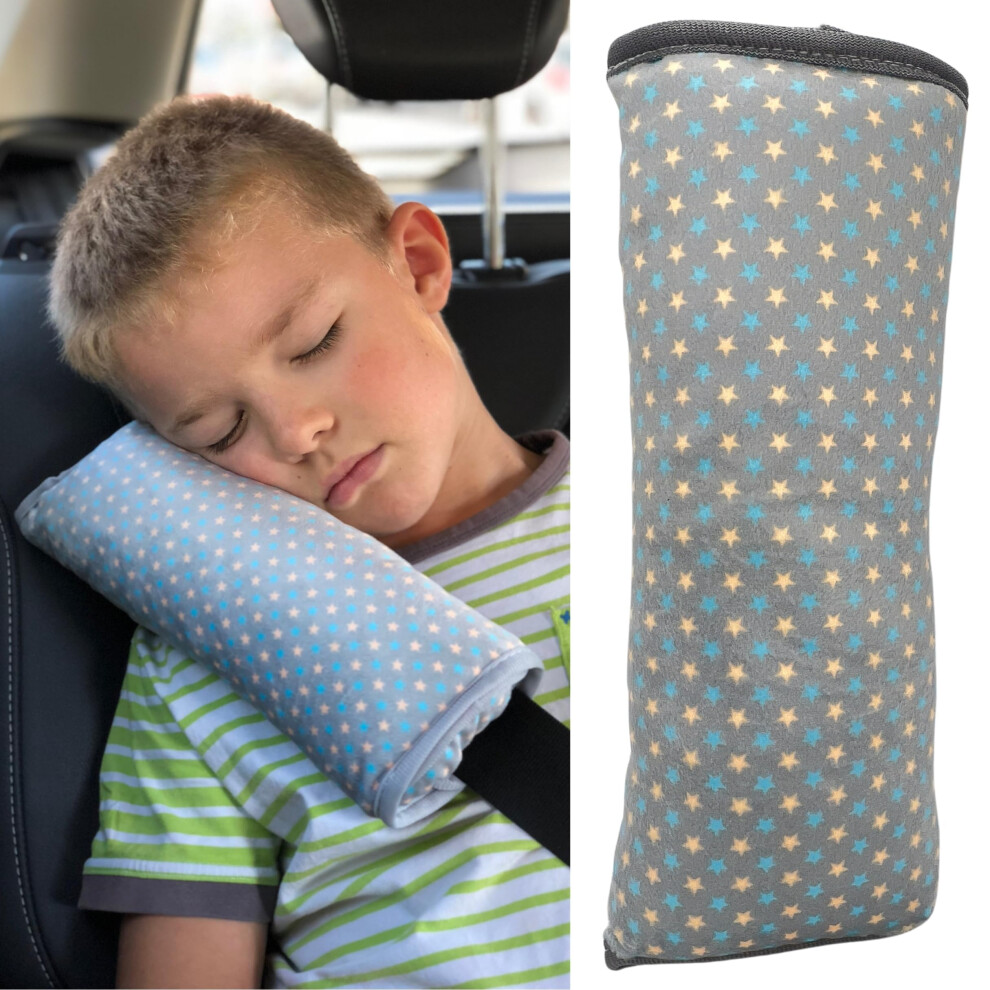 Heckbo Car Seat Travel Pillow For Children Kids - Machine Washable - Car Seatbelt Pillow Cover Pillows Protection Car Pillow, Vacation Harness Pads