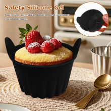 6PCS Ramekins for Air Fryer, Air Fryer Egg Mould, Food-Grade Silicone Ramekins for Poaching Eggs, Baking Soufflés, Muffins, Custards and Puddings