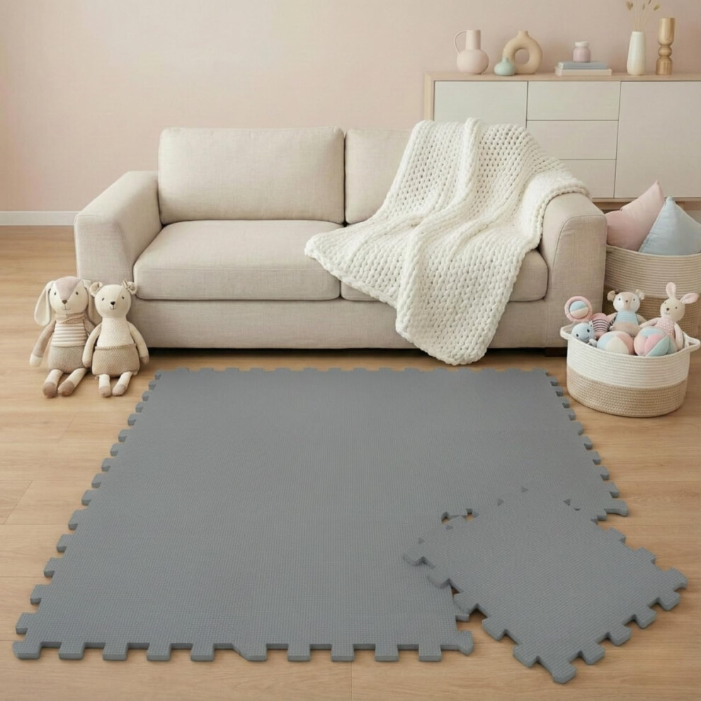 9-Piece Baby Play Mat - 30X30 Cm/ 11.8X11.8 In - Soft Foam Interlocking Tiles - Eva Sensory Mat For Crawling Toddlers Littletom