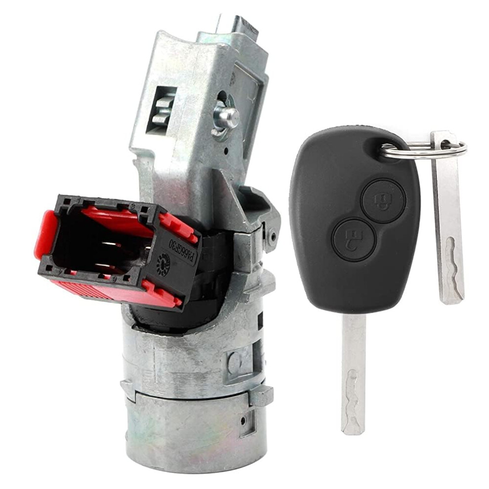 Longzhuo Ignition Switch, Ignition Lock Switch For Trafic Clio Kangoo Master, Ignition Lock Barrel Starter Switch With Key 7701208408 Fit For Renault 5051226496011