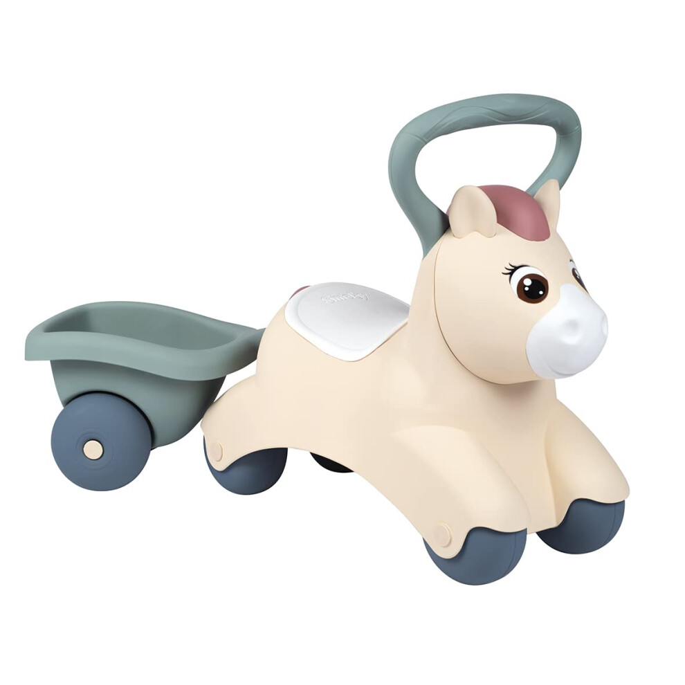Little Baby Pony Carrier - First Age - Ergonomic Handles And Trailer - From 12 Months - Made In France Smoby