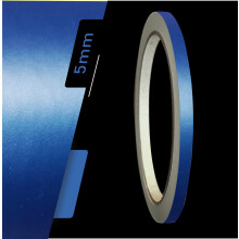 Siviwonder Decorative stripes, blue, metallic matt, in 5 mm width and 10 m length for car, boat, jet ski, model making, adhesive tape, film