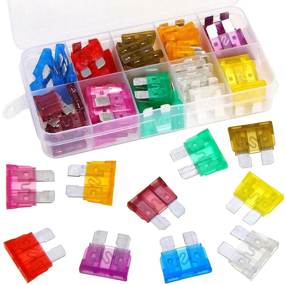 50Pcs Car Fuses Assortment Kit - Standard Blade Automotive Fuse Set For Cars, Trucks, & More 5051226498794
