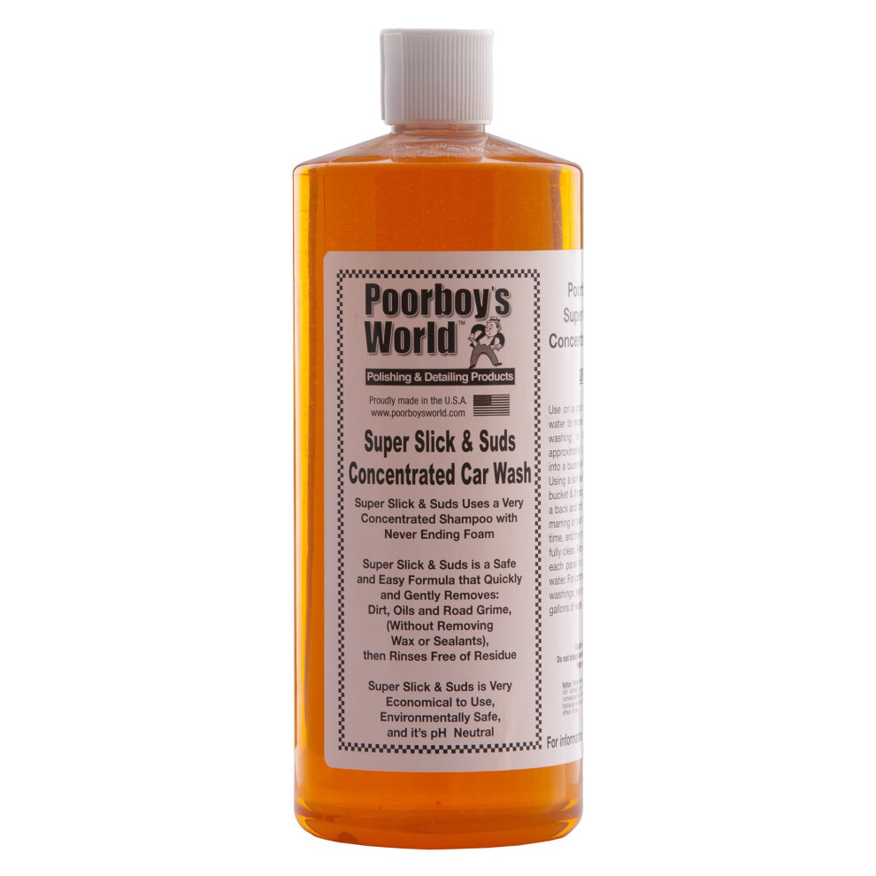 Poorboys B0007 Super Slick & Suds Car Shampoo 32Oz (946Ml) 5051226517044