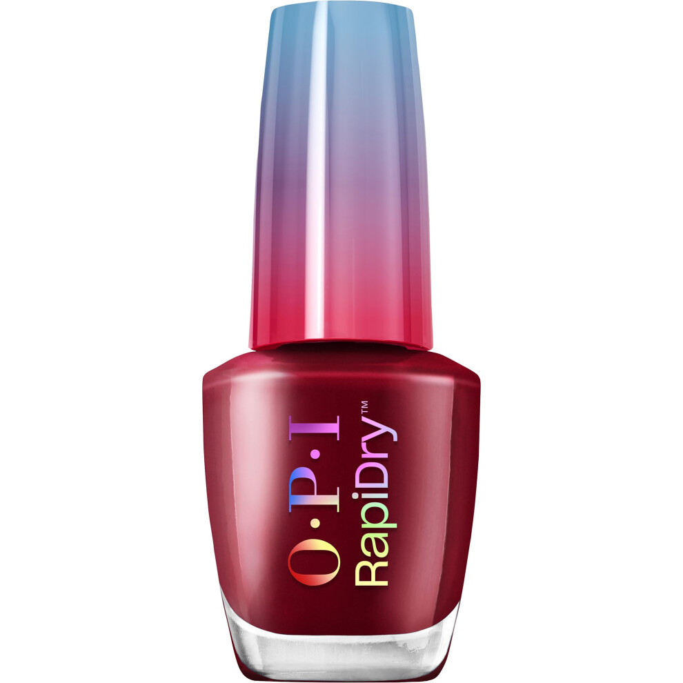 Opi Rapidry Skip A Beet | Opaque Dark Red Crme Quick Dry Nail Polish | Vegan, Smudge Proof, Fast Drying