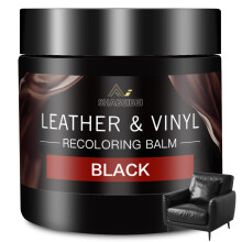 SHABEIBEI Leather Recoloring Balm and Scratch Repair Kit – 200ml Black Leather Restorer for Couches, Furniture, Car Seats