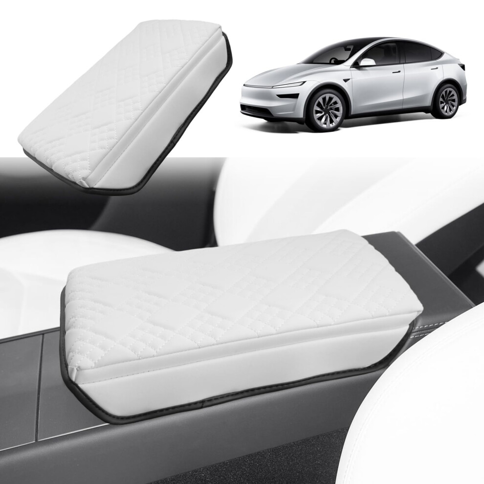 Gafat New Tesla Model Y Juniper 2025 2026 Centre Armrest Cover, Tesla Model Y 2025 Centre Console Armrest Protection Pu Microfiber Leather Upholstery 5051226490644