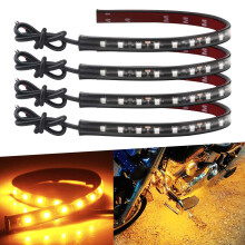 Motorbike and Car Underglow Lights - 32cm 5050 18SMD Waterproof Yellow LED 12V Light Strips - Motorcycle Atmosphere Neon Interior Lighting