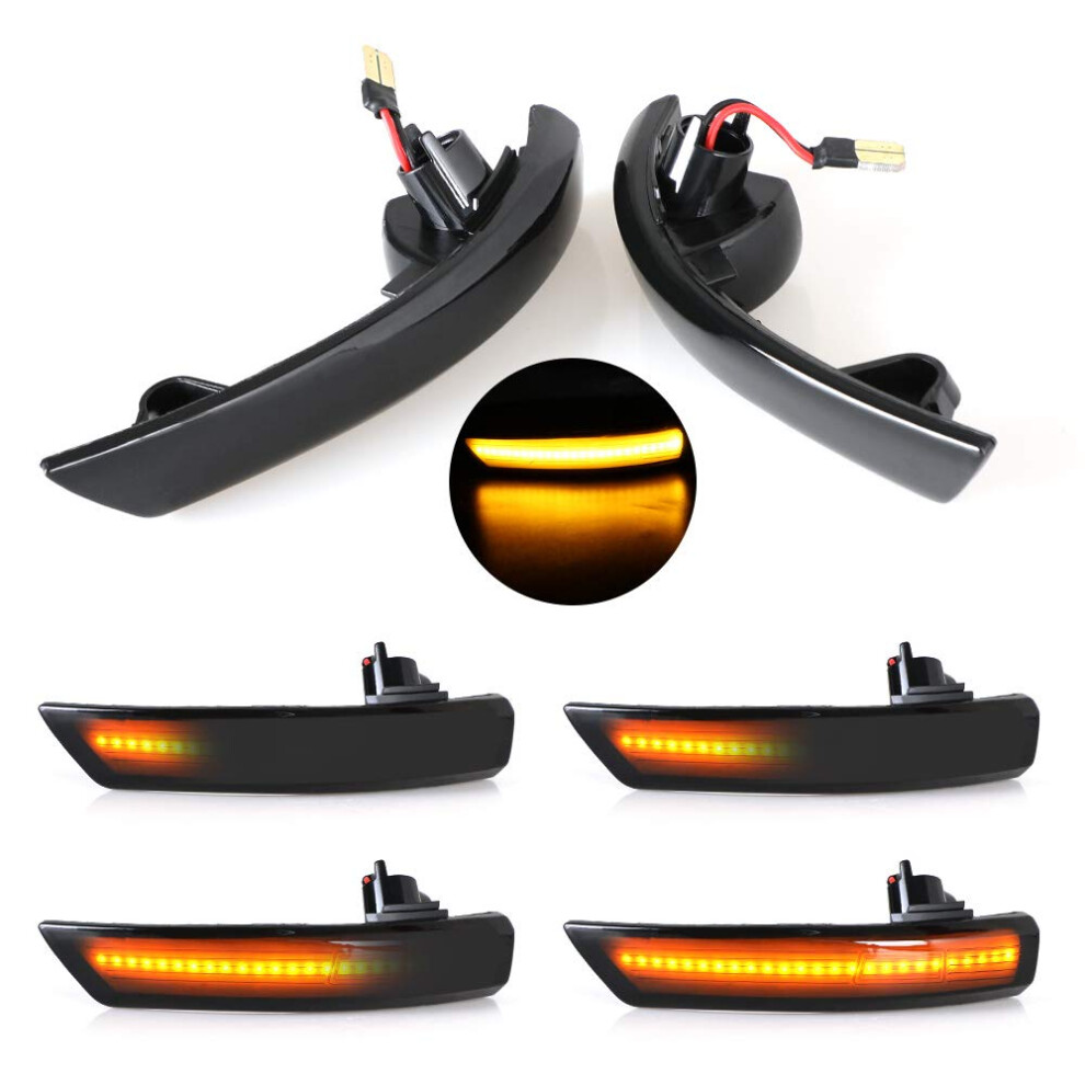 Yereash 2Pcs Dynamic Turn Signal Led Side Wing Rearview Mirror Indicator Blinker For F Ord Focus 2 3 Mk2 Mk3 Mondeo Mk4 Light 5051226509827