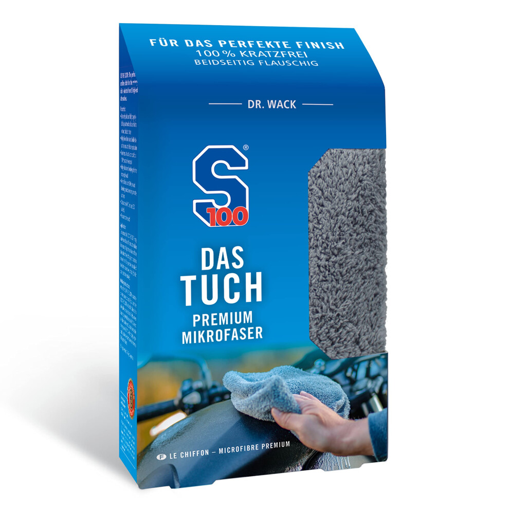 Dr. Wack S100 The Cloth. Premium Microfibre Cleaning Cloth For Motorcycle And Car Washing, Polishing And Detailing. 5051226527708