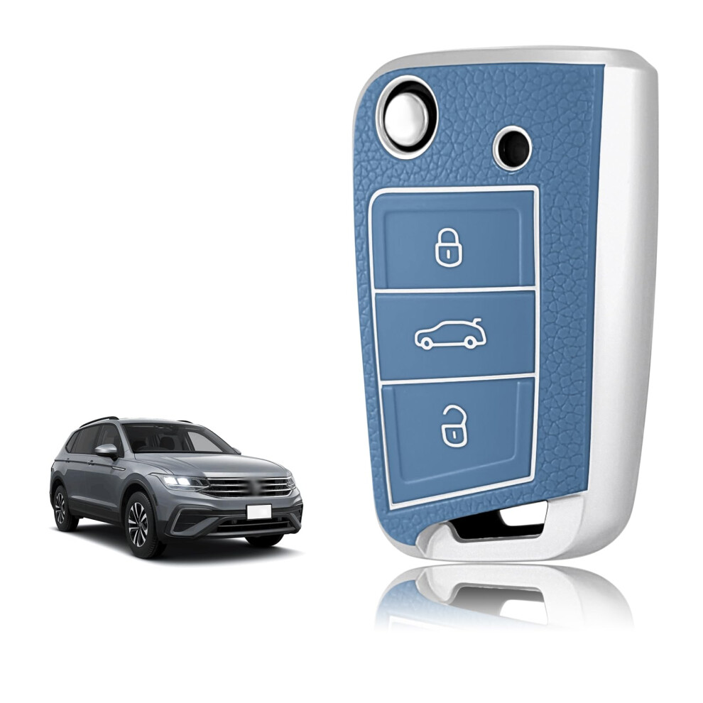 Toomume Car Key Cover Silicone, Key Fob Case Fit For Vw Volkswagen Golf 7 Polo Tiguan Taigo Seat Leon Ibiza Skoda Octavia Superb Fabia 5051226537769